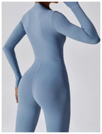 Yoga Jumpsuit Long Sleeved Zipper Rompers THRIXINE