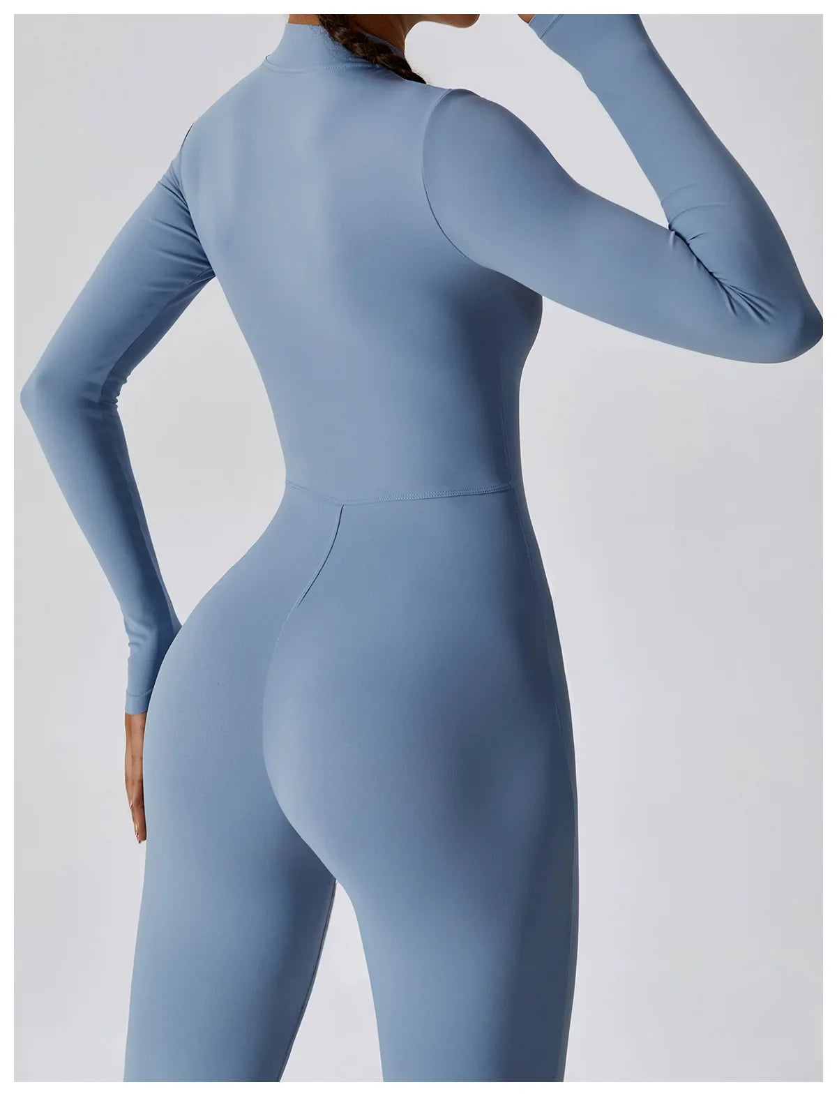 Yoga Jumpsuit Long Sleeved Zipper Rompers THRIXINE