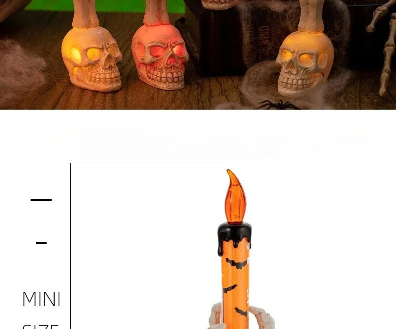 Halloween  Skull Lamp Creative Decor for Spooky Party Unique Skull Candle Lantern Halloween Decoration Spooky Lighting Lootquake LLC