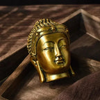 Retro Zen Buddha Statue Meditation Tathagata Monks Tibetan Buddhism Head Sculpture Home Living Room Resin Crafts Ornament