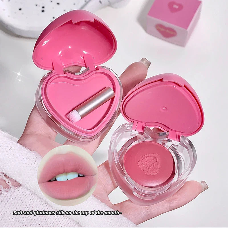 Gegebear Heart-Shaped Lip and Cheek Balm — Fine-Milled, Soft Matte Finish with Delicate Pink Tones for a Blushing Look Lootquake LLC