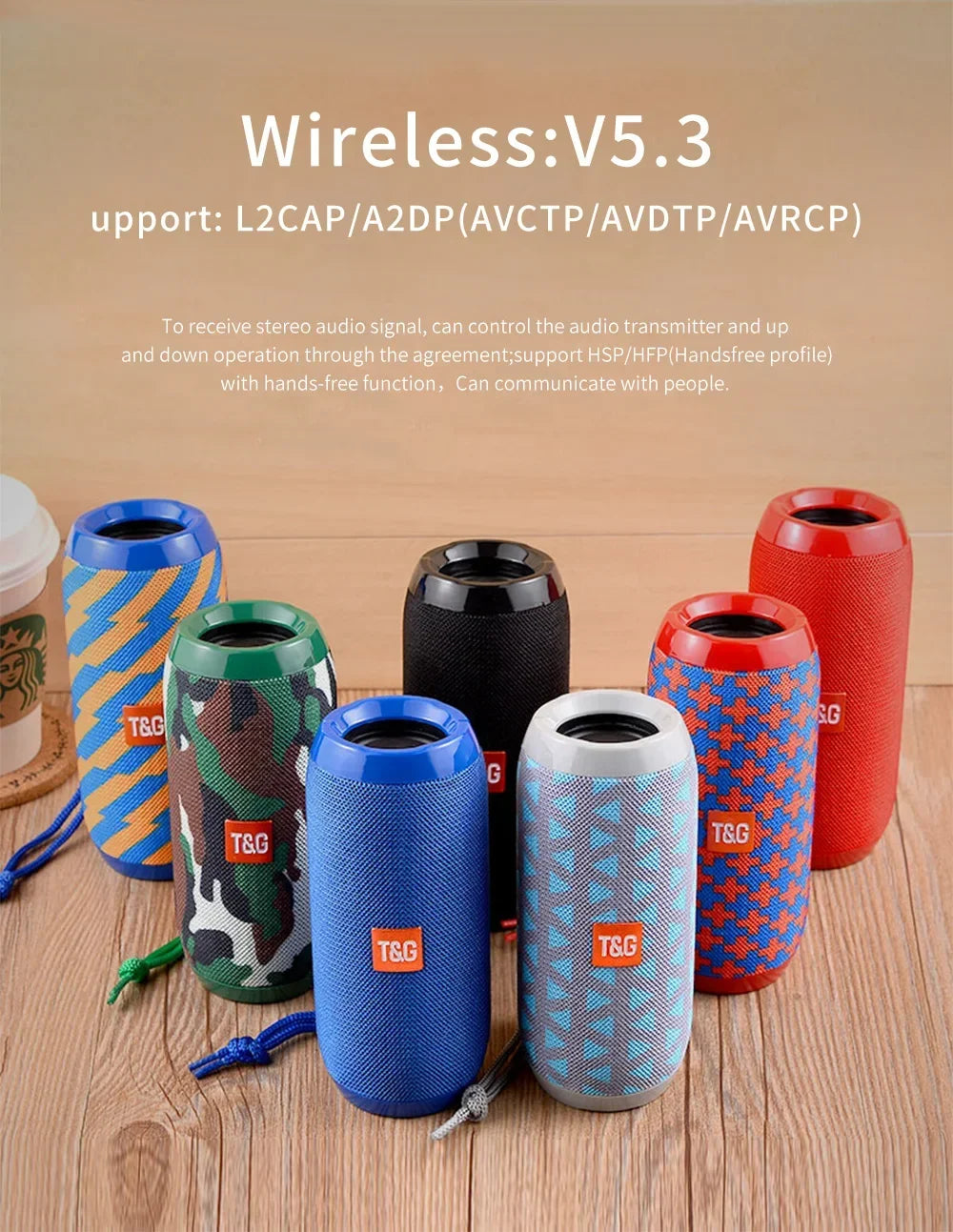 TG117 Bluetooth Speakers Portable Wireless Sound Box  Outdoor Waterproof Stereo Surround Supports TF Radio altavoz bluetooth Lootquake LLC