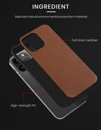 Genuine Leather Phone Case for iPhone 13 14 Pro Max 12 Mini 12 Pro Max Back Cover Neon Orange Silicone Phone Cover Wireless Charging Compatible Shockproof Protective Case for iPhone Stevvex