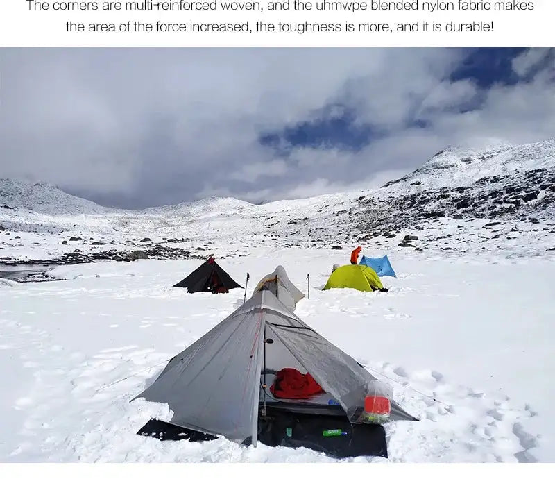 [HODR] 3F UL GEAR Lanshan 1 pro Tipi Tent Rodless Solo Ultralight 690g 20D Nylon Fabric Camping Season Tent Trekking Tents