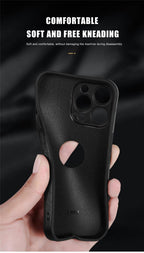Luxury Leather Case for iPhone 14 13 12 11 Pro MAX XS XR 7 8 Plus Classic Silicone Phone Cover  Leather Case Thin Flexible Soft Grip Luxury PU Leather Cover for Men Durable Anti-Scratch Full Phone Cases Stevvex