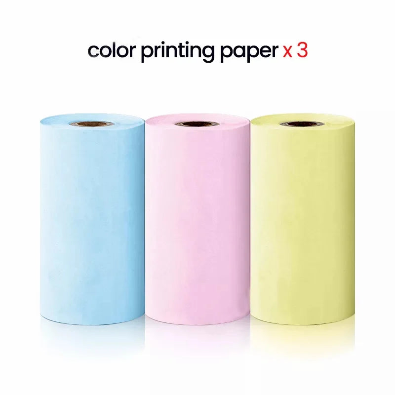 Mini Printer Paper Kids Instant Print Camera Thermal Colorful Adhesive Self-adhesive Paper for Wireless Bluetooth Printer 57mm Lootquake LLC