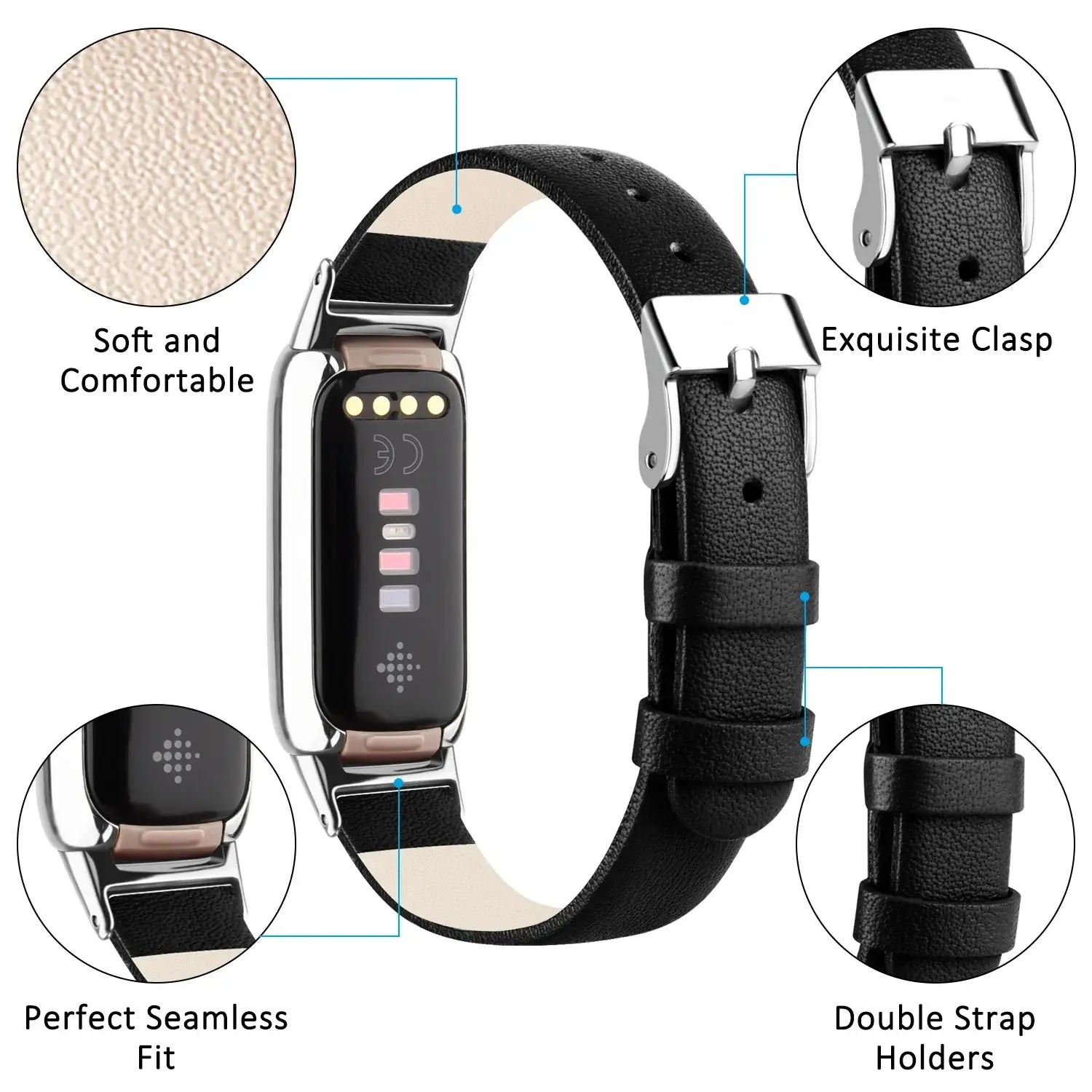 Fitbit Luxe Leather Band - Premium Comfort and Style - SJB-DIAMOND ELITES