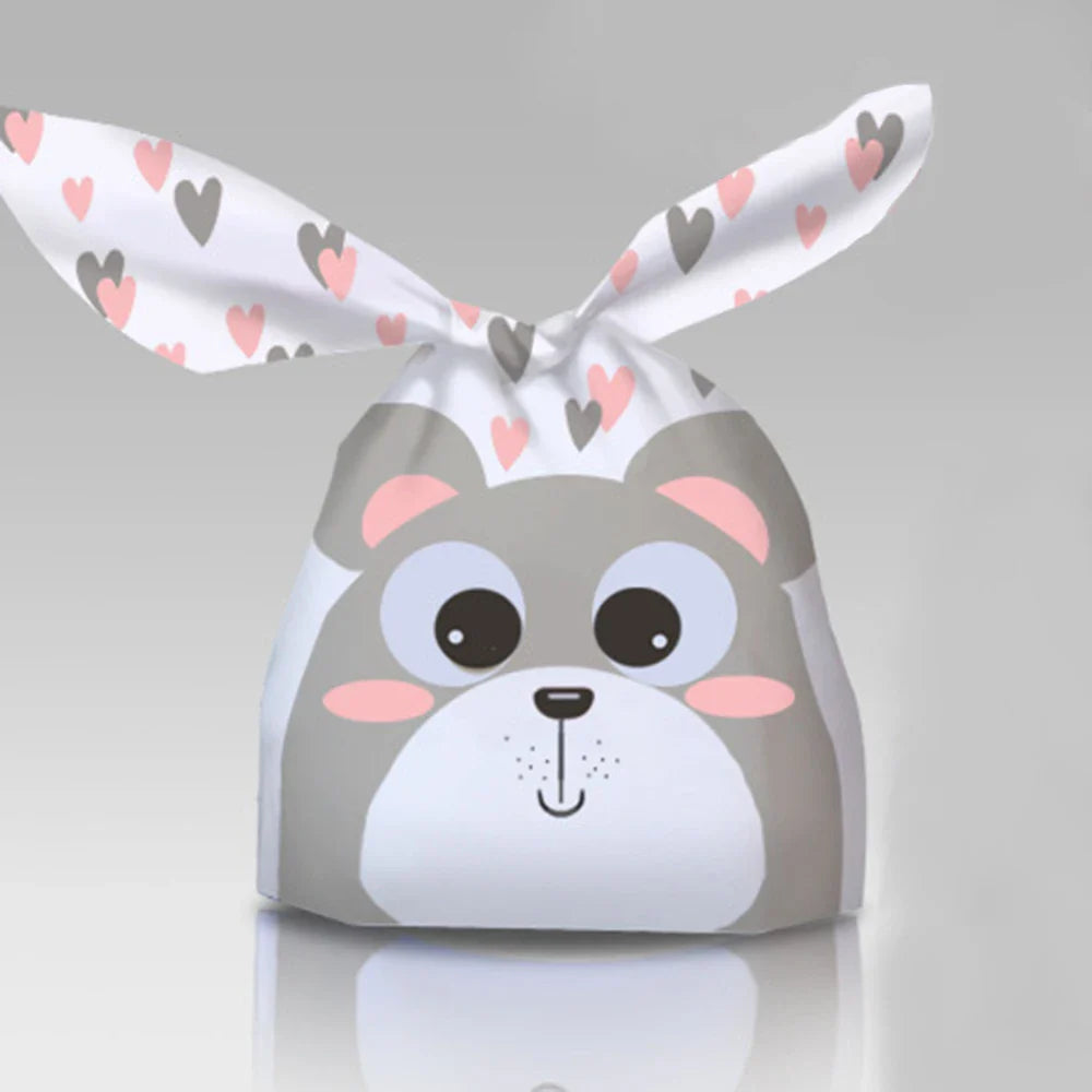 50Pcs Easter Rabbit Ear Bags Cookie Candy Gift Plastic Bags Pouch Baking Packaging for Biscuits Easter Decoration 2024 Birthday Lootquake LLC