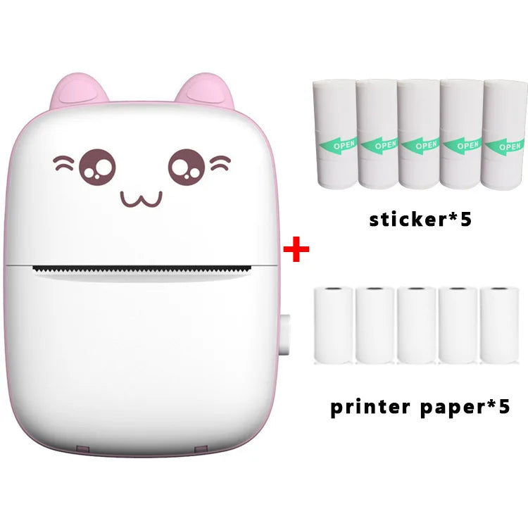 57x25mm Mini Printer Thermal Paper Label Sticker Self-adhesive Paper for Kids Instant Print Camera Pocket Printer