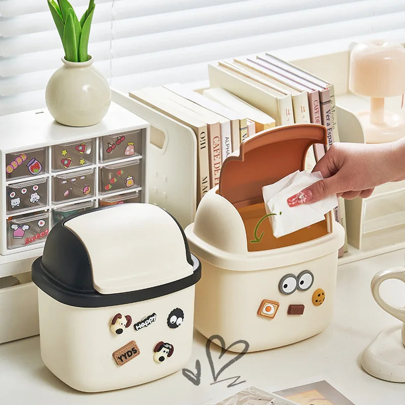 DIY Desktop Trash Can Creative with High Aesthetic Value Car Storage Bin Kitchen and Restaurant Desktop Garbage Disposal Lootquake LLC