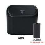 Car Trash Can (with Lid) Contains 60 (300) Garbage Bags, Small Car Trash Can, Leak-proof Mini Car Accessories Lootquake LLC