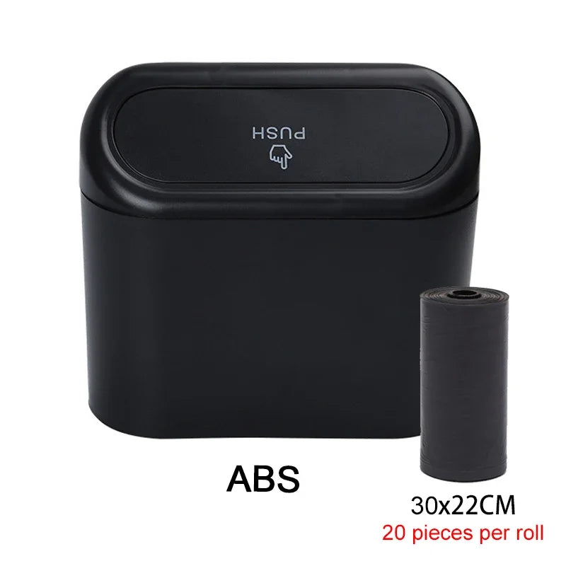 Car Trash Can (with Lid) Contains 60 (300) Garbage Bags, Small Car Trash Can, Leak-proof Mini Car Accessories Lootquake LLC