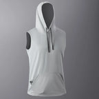 Men's Quick-Dry Gym Hoodie T-Shirt Black