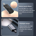 Bluetooth 5.2 Bone Conduction Speaker Under Pillow Noise Reduction Speaker Stereo Music Player with Flashlight Sleep Aid Lootquake LLC