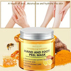 Vitamin c and turmeric hand wax mask for hands and feet, smoothing skin, gently cleansing hand mask, illuminating hand skin Lootquake LLC