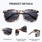 BARCUR Sunglasses Women’s Leopard Print Two-Tone Cat Eye Fashion Glasses – Trendy Polarized UV400 Gradient TAC Lenses for Summer Travel & Outdoor Activities Stevvex
