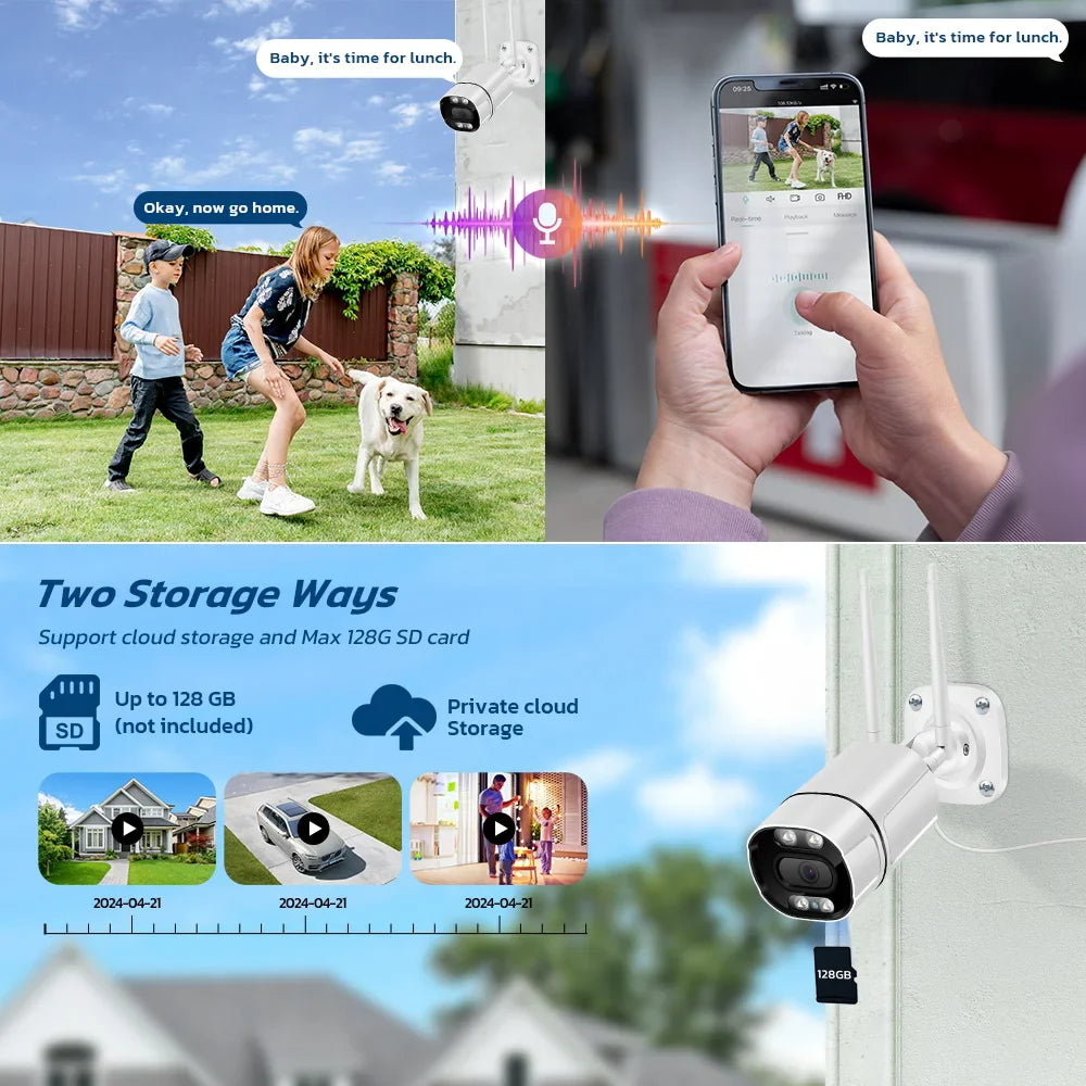 WiFi IP Camera Waterproof Onvif Wireless Bullet Security Camera H.265 Human Detect Night Vision Outdoor CCTV Surveillance Xmeye Lootquake LLC