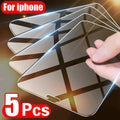 5PCS Screen Protector for iPhone 14 11 12 13 Pro XR X XS Max Tempered Glass for iPhone 12 13 Pro Max Mini 11 7 8 6 6S Plus Glass Full Coverage Tempered Glass Screen Protector Stevvex