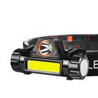 1pcs Rechargeable Fishing LED Headlamp Camping Headlight XPE COB Work Light 2 Lighting Modes With Tail Magnet Detachable