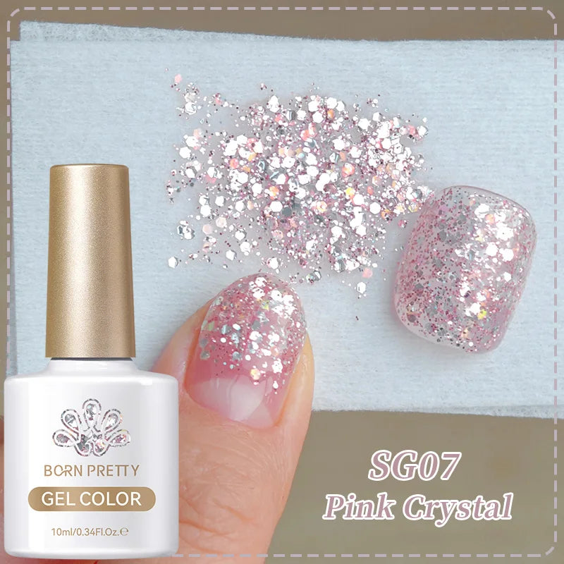 BORN PRETTY 10ml Reflective Glitter Gel Nail Polish Carat Mirage Sparkling Color Shine UV LED Soak Off Semi-Permanant Varnish Lootquake LLC