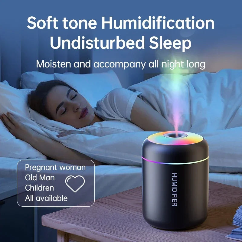 Mini Air Humidifier Usb Aromatherapy Diffuser 180ml Essential Oil Purifier Aromatherapy Spray Car Home Bedroom Led Quiet Desktop Lootquake LLC