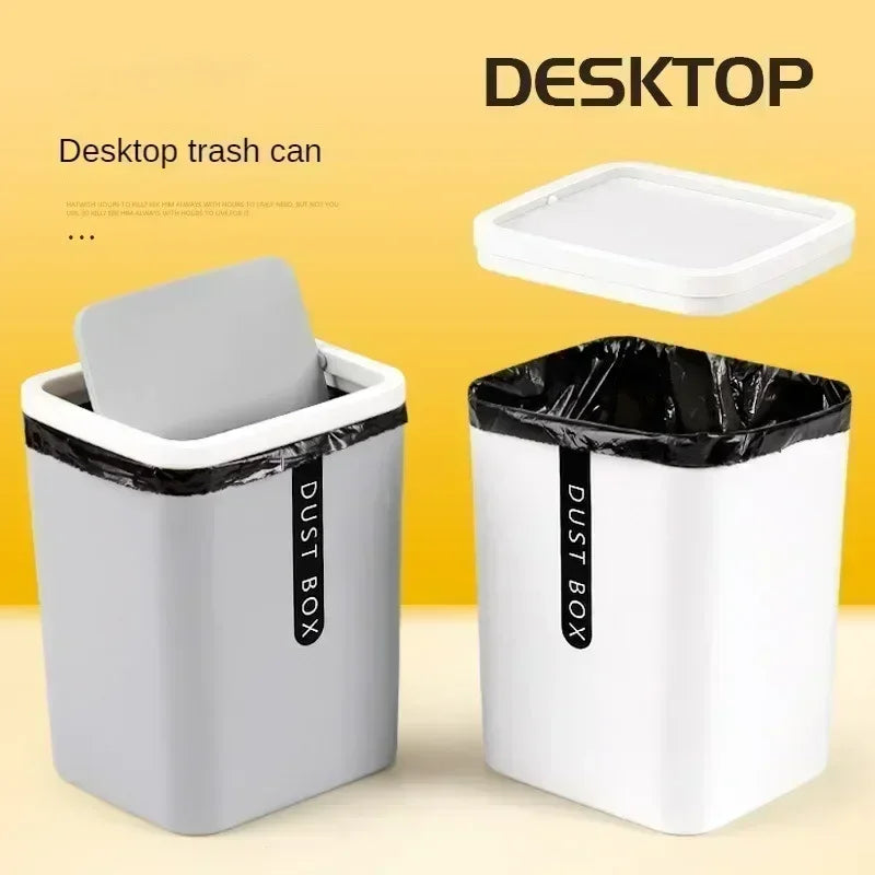 Creative Mini Small Waste Bin Desktop Garbage Basket Home Table Plastic Office Supplies Dustbin Trash Can Sundries Barrel Box Lootquake LLC