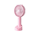 USB Mini Handheld Fan Cooler Portable Small Charging Fan Mini Silent Charging Desk Dormitory Office Student Gifts Long Personal Small Desk Fan with Base, Lightweight Rechargeable USB Handheld Fan Stevvex