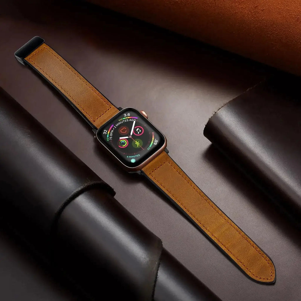 Apple Watch Genuine Leather Band - Stylish Magnetic Strap - SJB-DIAMOND ELITES