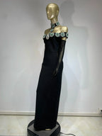 Summer Bandage Dress 2025 Women Celebrity Sexy Diamonds Crystal Black Maxi Long Bodycon Elegant Evening Club Party Dress