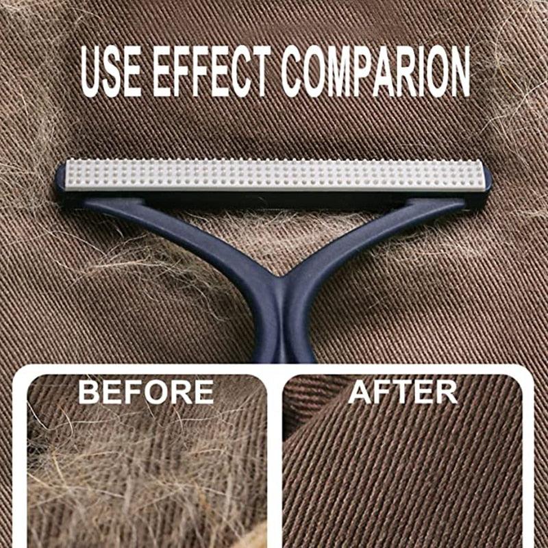 Silicone Double Sided Pet Hair Remover Lint Remover Clean Tool Shaver Sweater Cleaner Fabric Shaver Scraper for Clothes Carpet Double Carpet Wooden Manual Roller Professional Reusable Lint Cleaner for Pet Hair Stevvex