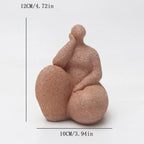 1pc, Sandstone Resin  Chubby Woman Statue  Handmade Sandstone Abstract Art Home Living Room Office Cabinet Tabletop Entryway Dec Lootquake LLC