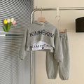 Autumn Baby Girl 3 Pieces Clothes Set Children Long Sleeve Letter Pullover + Sleeveless Top + Sport Pant Suit Girls Tracksuit