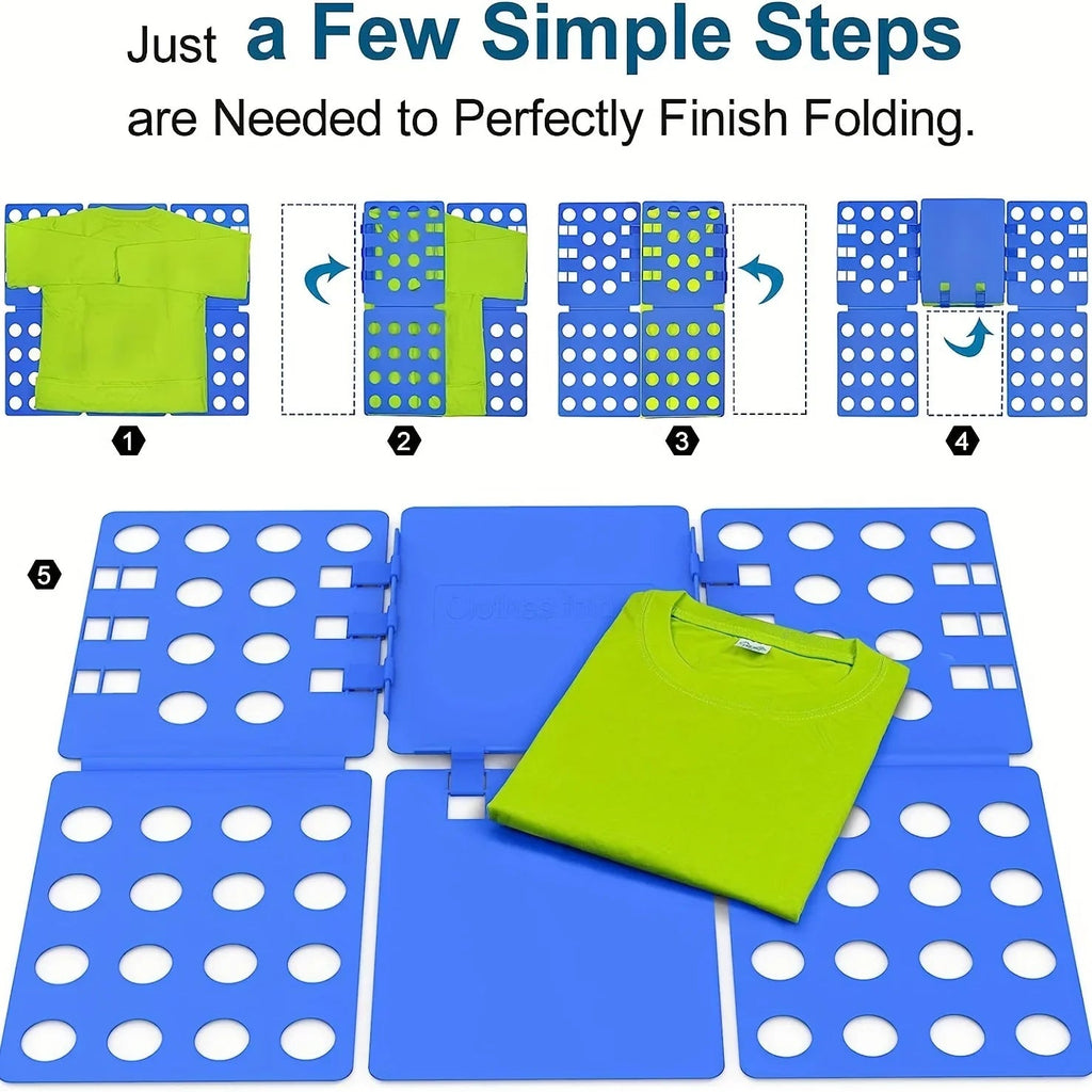 Plastic Clothes Folding Board Easy and Fast Kids Laundry Folder Shirt Folding Board Home Storage Tool for Kid Children Adults Lootquake LLC
