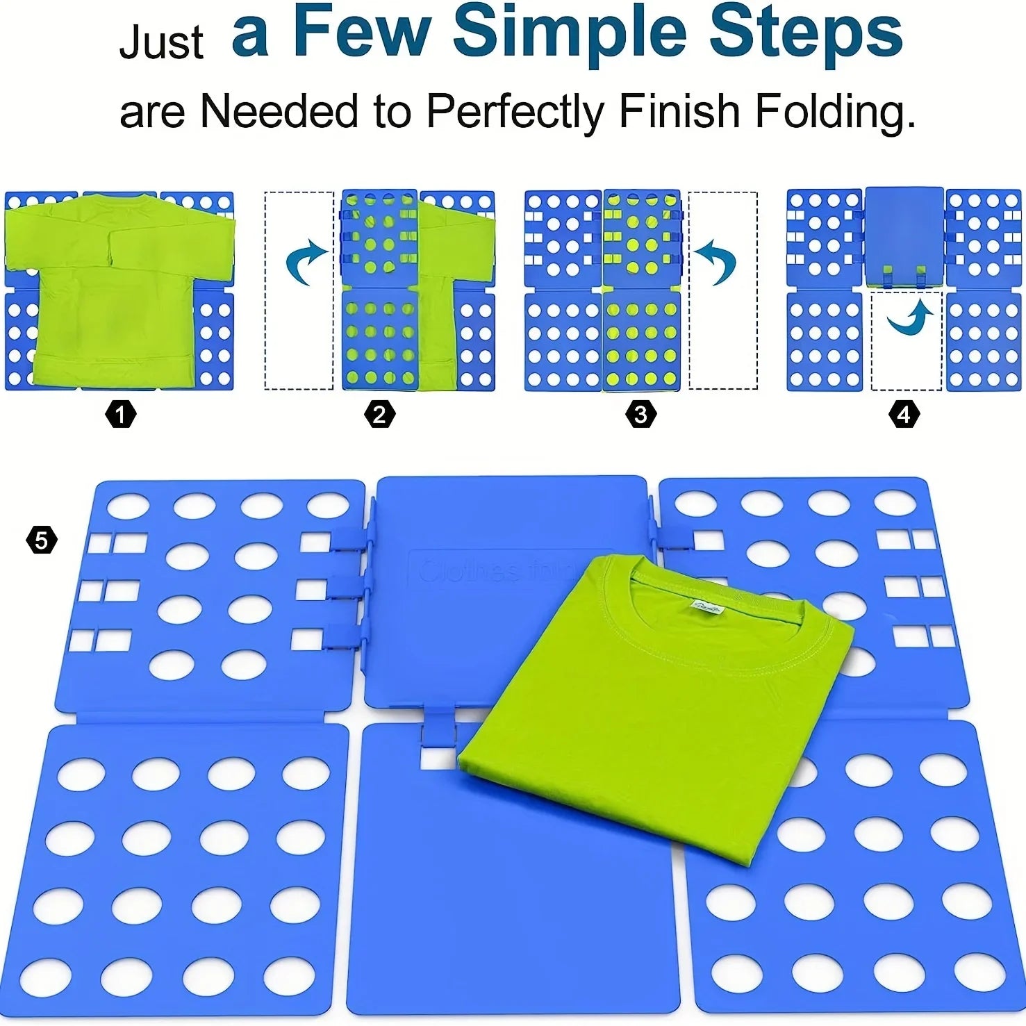Plastic Clothes Folding Board Easy and Fast Kids Laundry Folder Shirt Folding Board Home Storage Tool for Kid Children Adults Lootquake LLC
