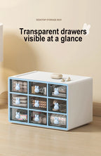 Desktop Storage Box Transparent Drawer Home Storage Box Stationery Box Office Files Stationery Organizer Cosmetics Drawer Box
