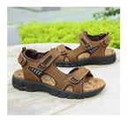 Outdoor Wading Summer Sandals For Men Anti Slip Cool Leather Slides With Arch Support and Massage Plus Size Beach Sandalias Lootquake LLC