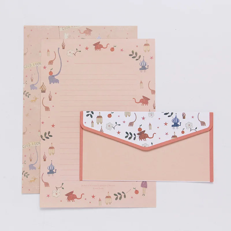 Vintage Flower Envelope Floral Creative Envelope Flower Printing Cute Cartoon Pattern Office Supplies With Letter Paper Lootquake LLC