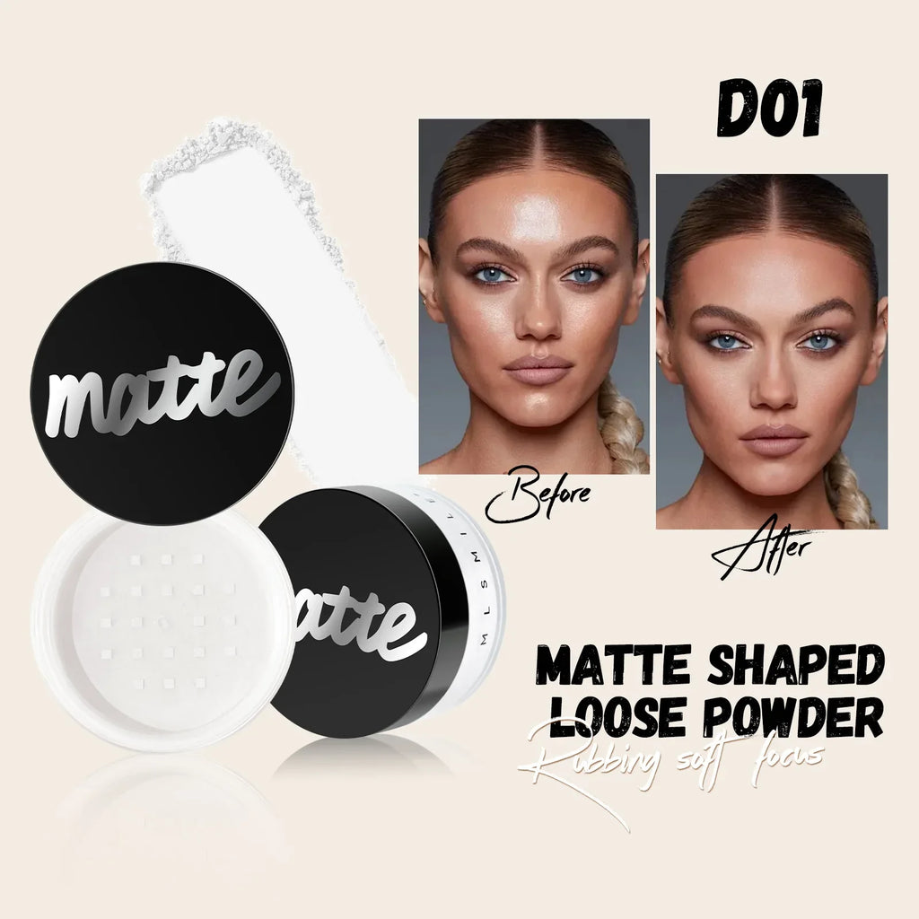 4 Colors Matte Loose Powder Face Whitening Skin Finish Transparent Pink Nude Mineral Makeup Cosmetic Foundation Setting Powder Lootquake LLC