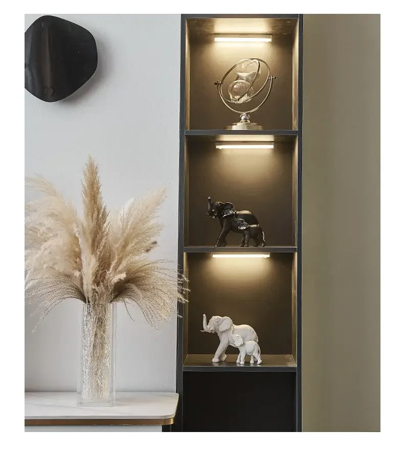 1pairs Creative Modern Decor Animal Resin Elephant Statues & Figurines Sculpture Living Room Table Ornaments Crafts Lootquake LLC