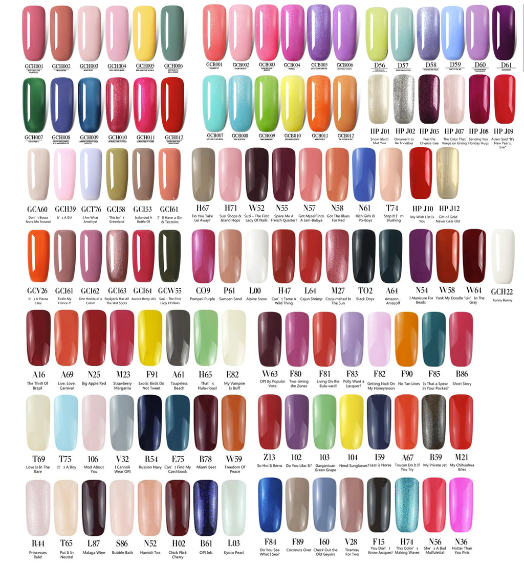 New 198 Colors Rose Gold opies Gel Nail Polish Manicure Set Glitter Nail Gel Semi Permanent Base Top Coat UV Gel Nail Art