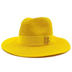 Straw summer hat French elegant ladies seaside travel sun hat Hepburn style wide brim hat  햇빛가리개 모자 모자