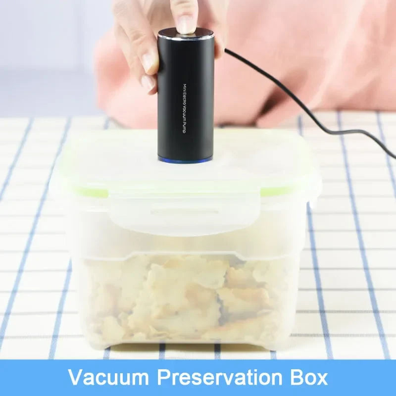 Mini Automatic Vacuum Machine Pump for Portable Traveling Home Storage Bag Clothes Food Sous Vide Vacuum Sealer Packaging Packer Lootquake LLC