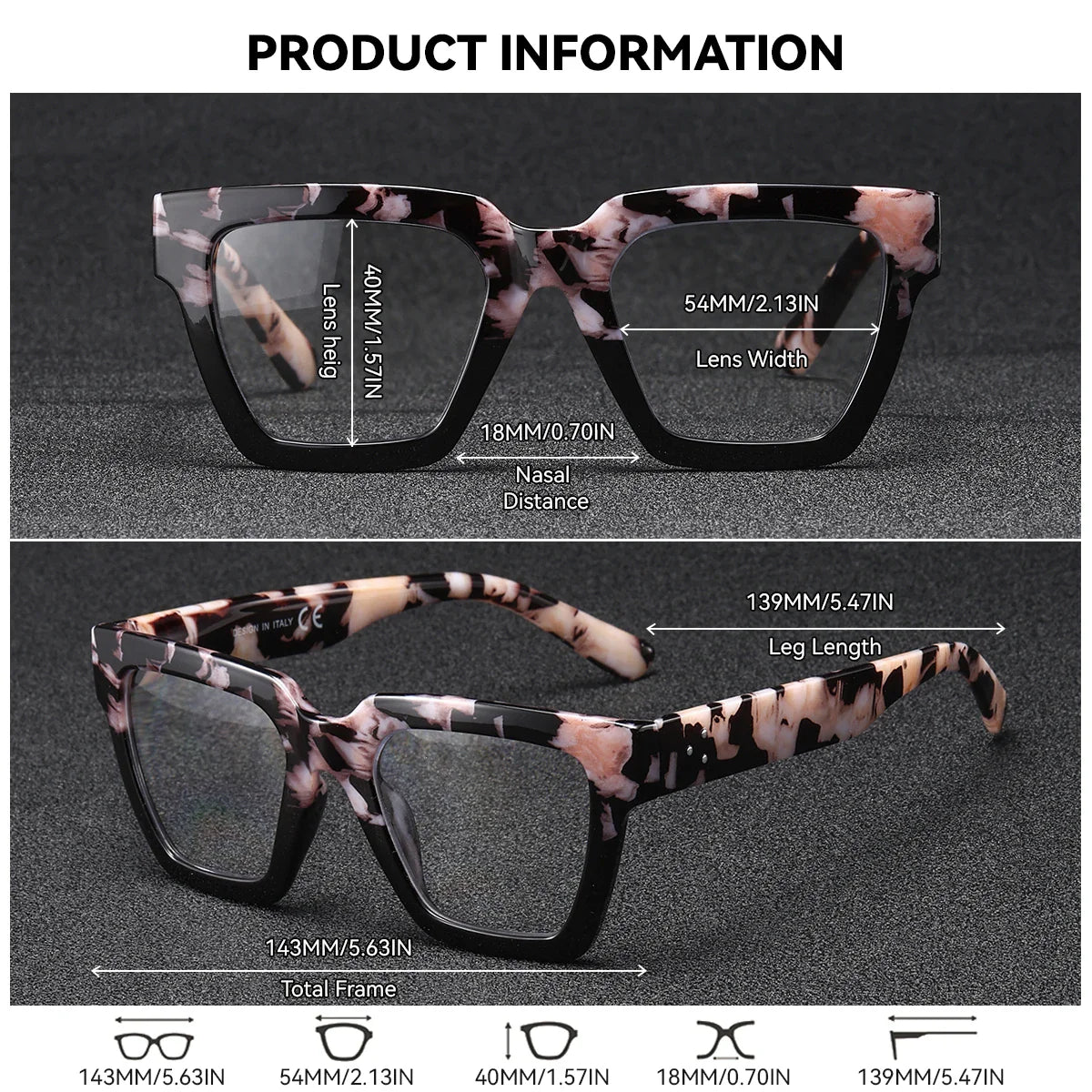 BARCUR Large Fashionable Frame Pink Reading Glasses for Women – Stylish Square Thick Frame Eyewear with Multi-Degree Options for Men & Women – Lightweight Blue Light Blocking Computer Glasses with White Gift Box for Home Office & Study Stevvex