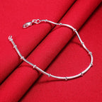 Fashion charm 925 Sterling Silver Bracelet for man woman Twisted rope chain fine jewelry Wedding party Christmas gift Lootquake LLC