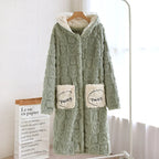 Autumn Winter Sleepwear For Sleeping Warm Hooded Robe Women Pajamas Bathrobe Woman Clothing Pijama Mujer Flannel Pyjama New Hot Lootquake LLC