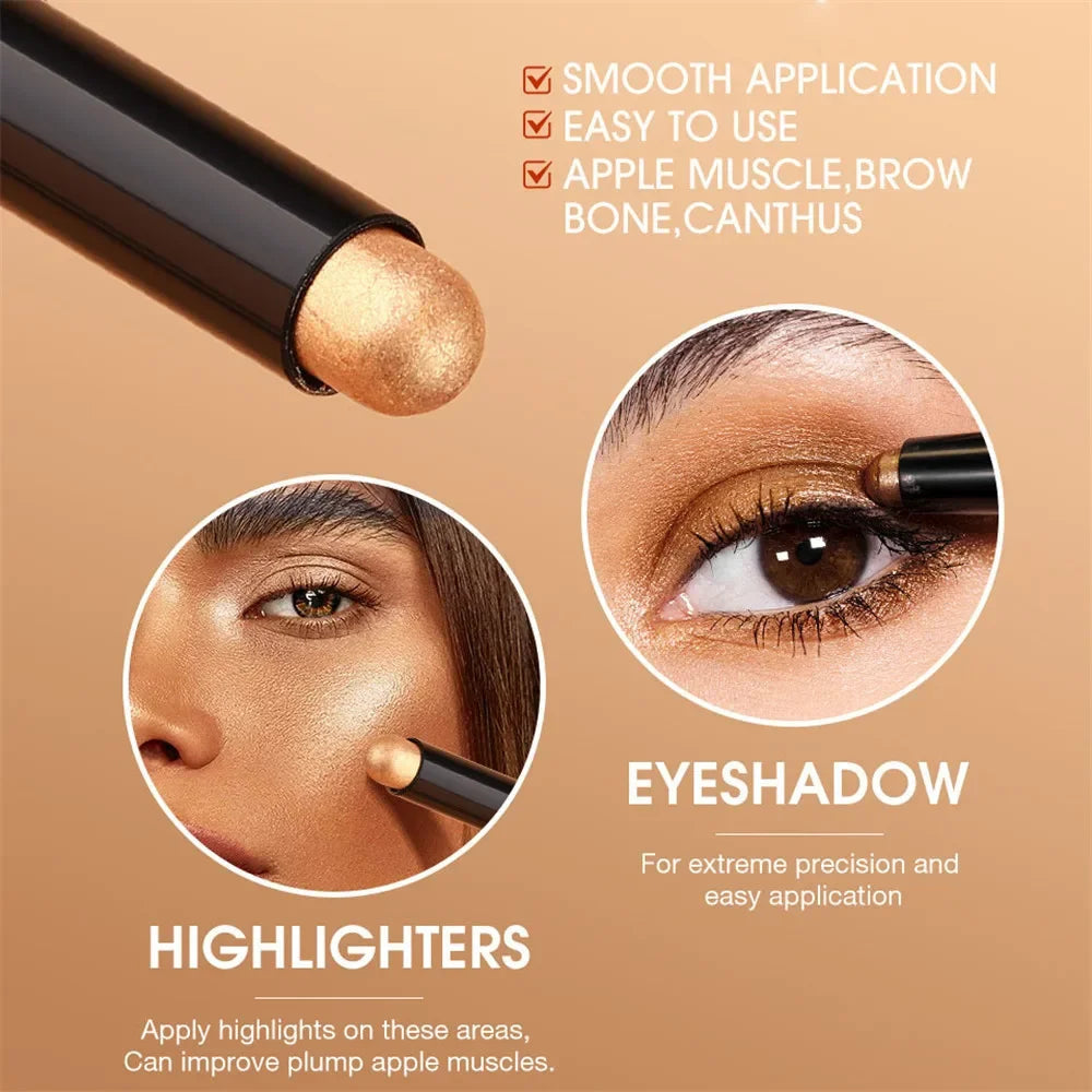 1PC Waterproof Pearlescent Eyeshadow Pencil Stick 8 Colors Lasting Glitter Shimmer Eye Shadow Highlighter Pen Eyes Makeup Tools Lootquake LLC