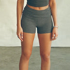 Chic Summer Ribbed Knit Shorts for Women