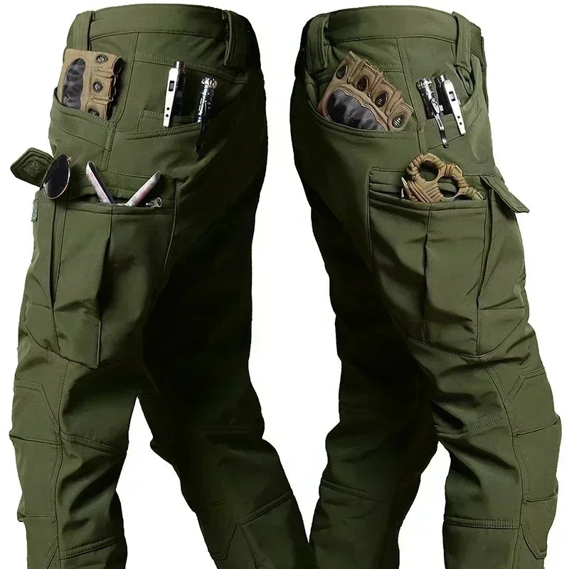 Camo Winter Tactical Sets Men Shark Skin Soft Shell Hooded Jacket+Multi-pocket Straight Cargo Pant 2Pcs Suits Waterproof Set Lootquake LLC