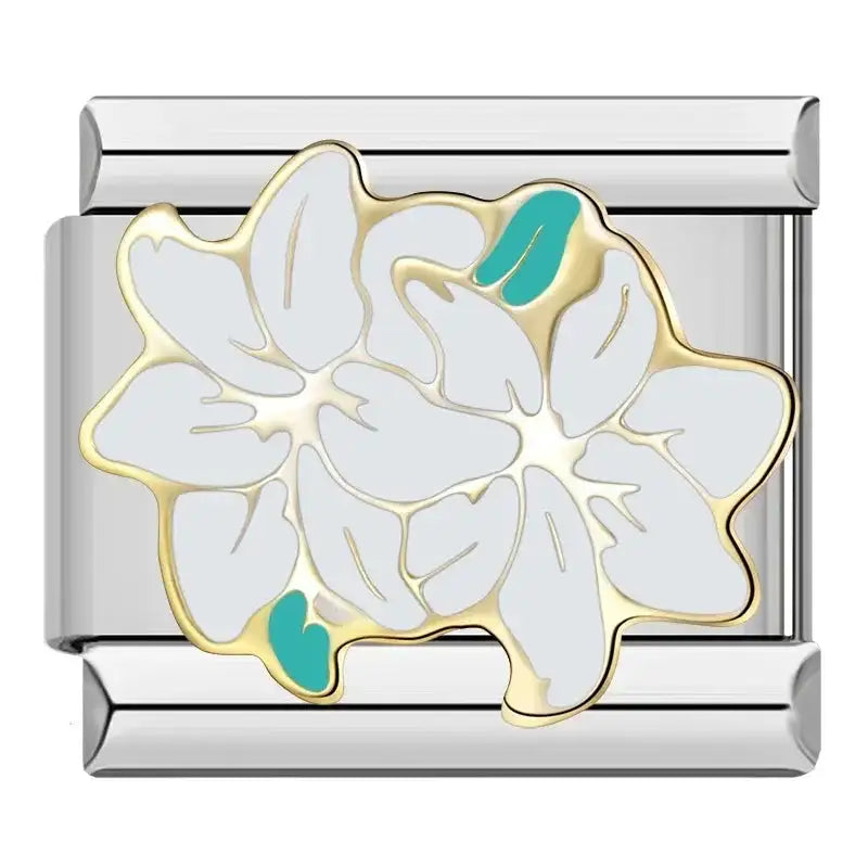 Hapiship 2023 Fashion Charm Italian Links Flower Flower Bee Tent Fit 9mm Bracelet Stainless Steel Making DIY Jewelry DJ661-C