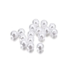 10-1000pcs/lot 3-20mm Straight Holes Acrylic Imitation Pearl Beige Bracelet Round Beads For DIY Craft Jewelry Making Supplies